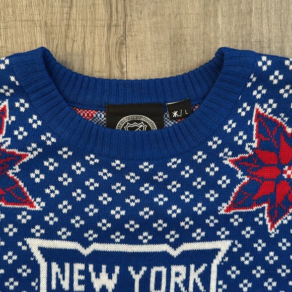 NWOT New York Rangers Ugly Christmas Sweater- Size Large - Picture 3 of 4